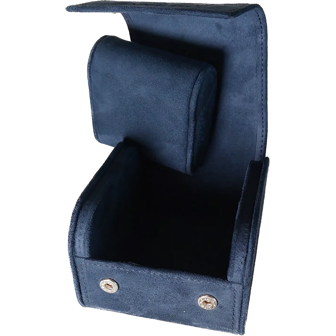 Panerai caja de reloj de cuero de ante azul PAM-CS-BOX