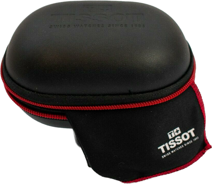 Caso de viaje de Tissot con reloj de cuero negro TIS-01-Box
