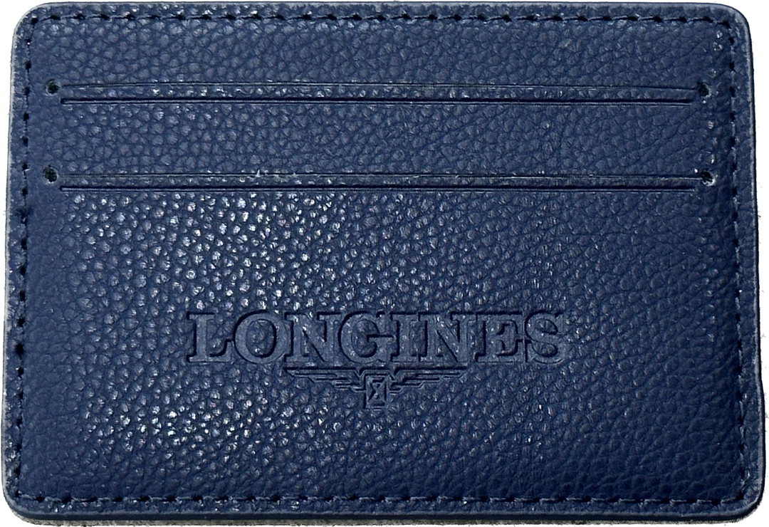 Longines Credit Card Holder 4 Compartments Leather Tassel Blue LONG-01-CC