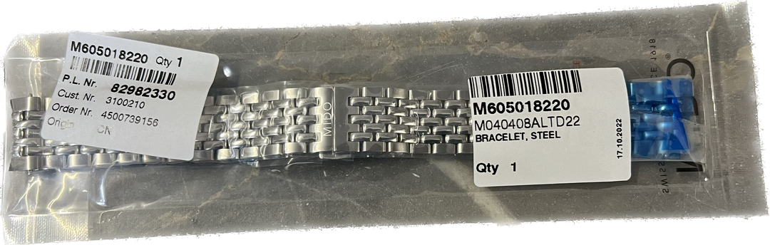 Mido Bracelet en acier Multifort grain de riz M605018220 uniquement pour Mido M040.408.11.041.00