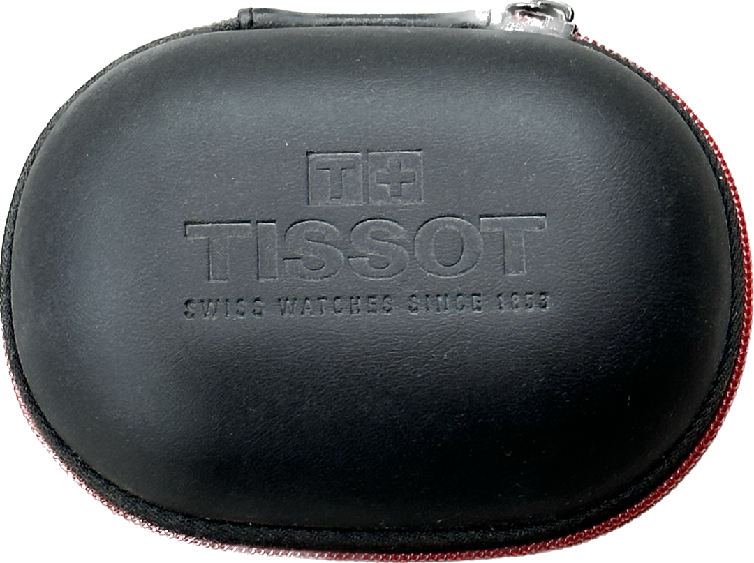 Caso de viaje de Tissot con reloj de cuero negro TIS-01-Box