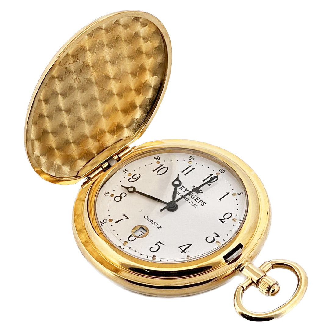 Pryngeps orologio da tasca 41mm acciaio laminato oro quarzo T082 - Capodagli 1937