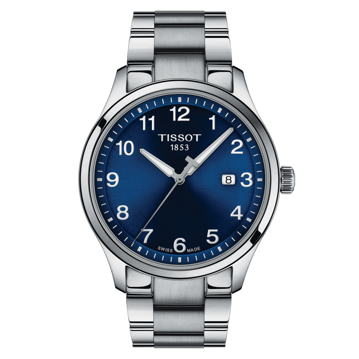 Tissot montre Gent XL classique 42mm bleu quartz acier T116.410.11.047.00