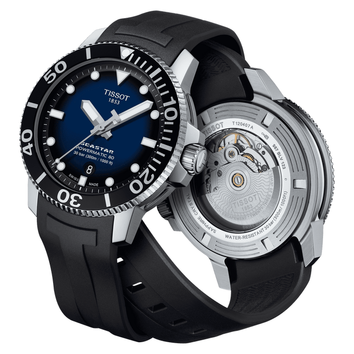 Tissot Watch Seastar 1000 Ocmitic 80 43 mm Blau Automatisch Stahl T120.407.17.041.00
