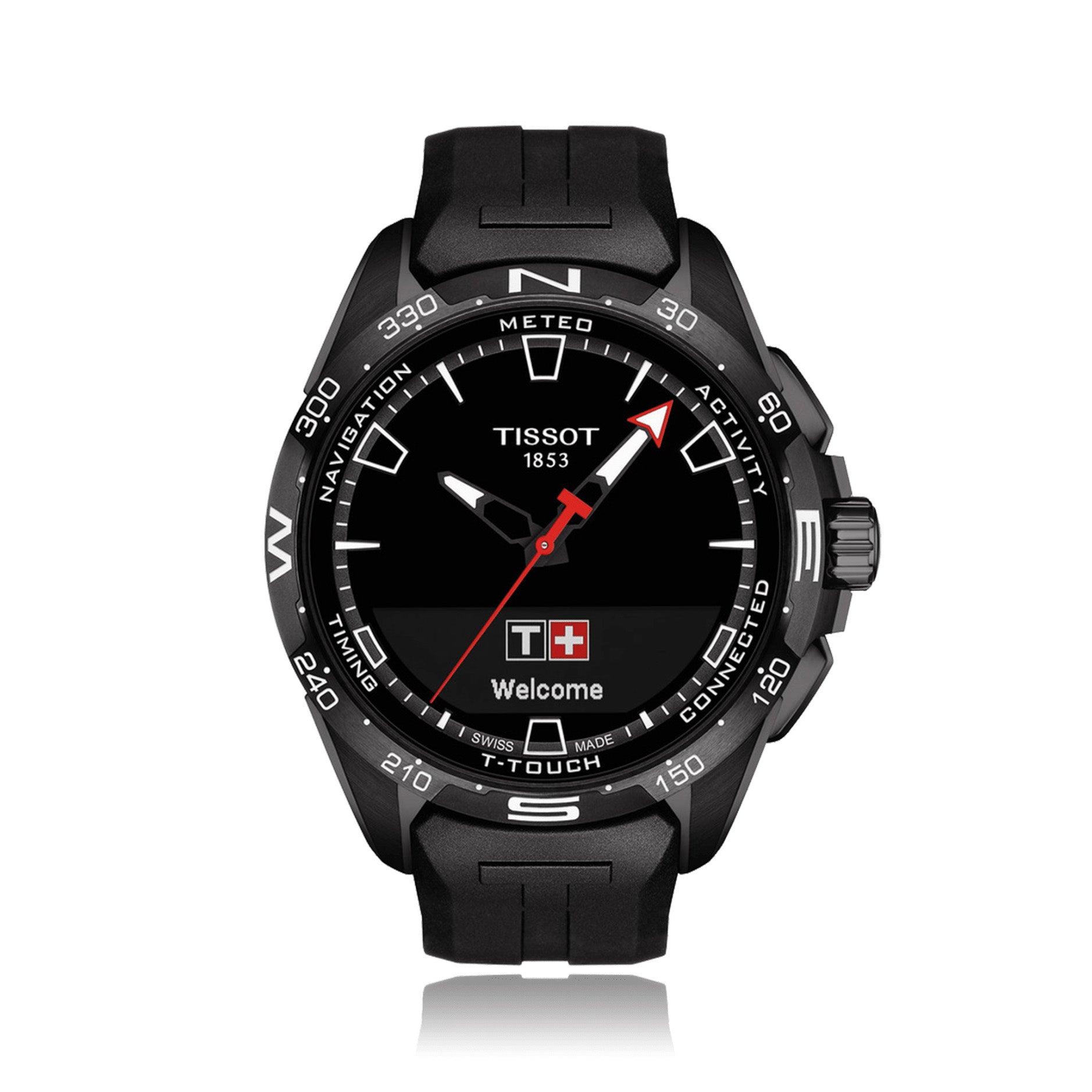 Tissot orologio T-Touch Connect Solar 47,5mm nero quarzo titanio finitura PVD nero T121.420.47.051.03 - Gioielleria Capodagli