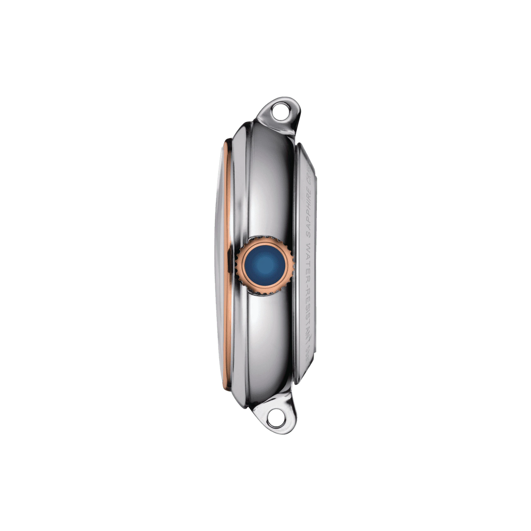 Tissot montre Belle automatique 29mm blanc automatique en acier finitions PVD or rose T126.207.22.013.00
