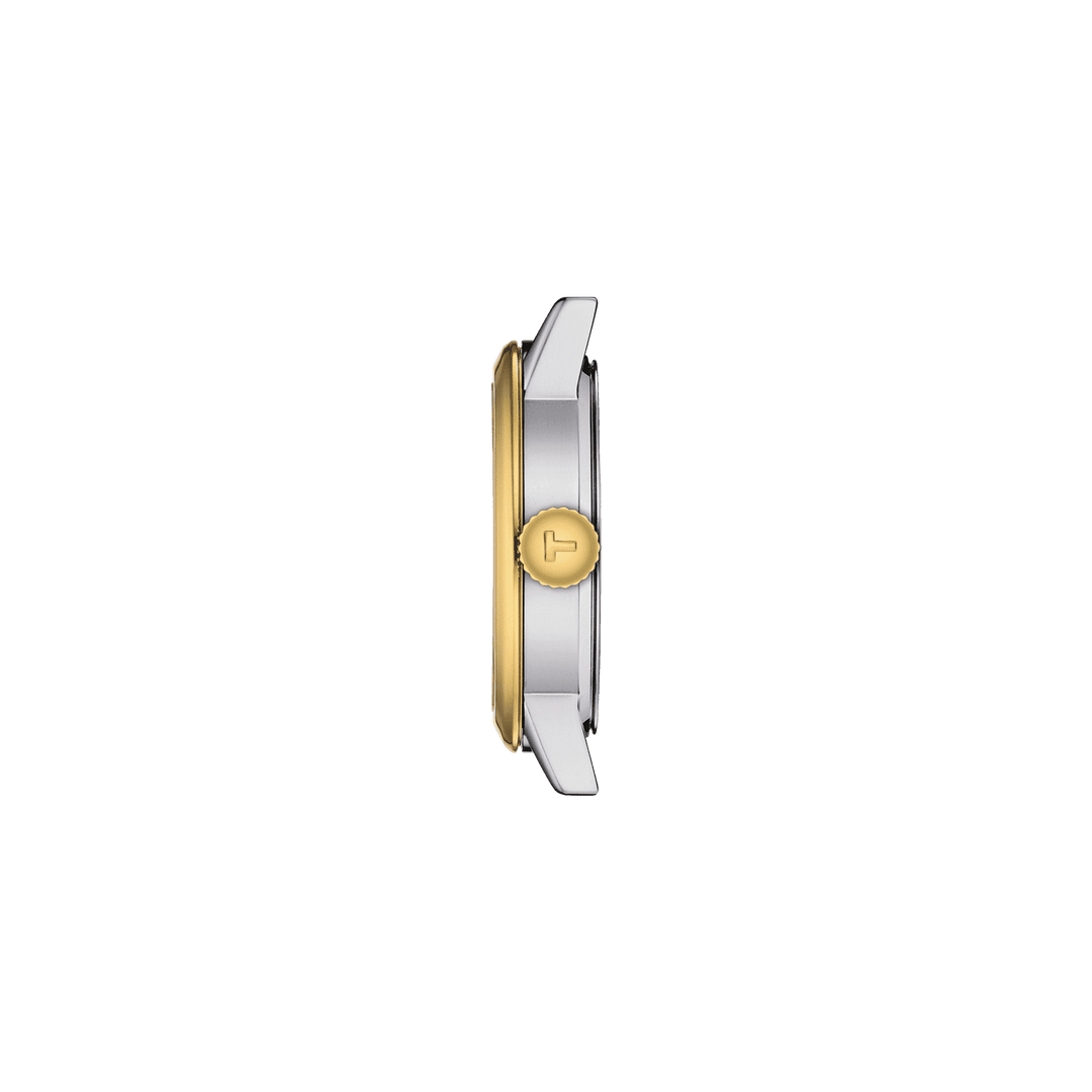Reloj Tissot Classic Dream Lady 28mm plateado Acabados de acero de cuarzo PVD oro amarillo T129.210.22.031.00