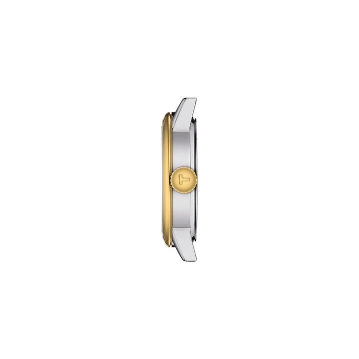 Tissot orologio Classic Dream Lady 28mm argento quarzo acciaio finiture PVD oro giallo T129.210.22.031.00