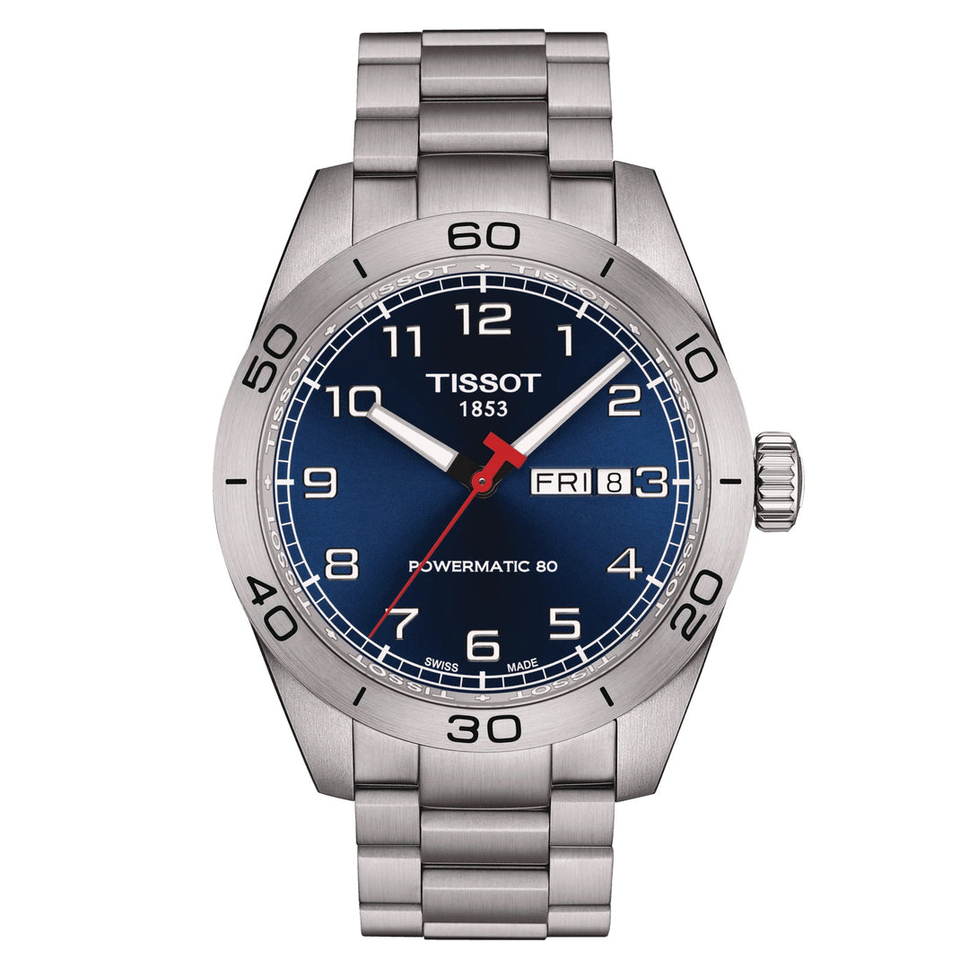 Reloj Tissot PRS 516 Powermatic 80 42mm azul acero automático T131.430.11.042.00