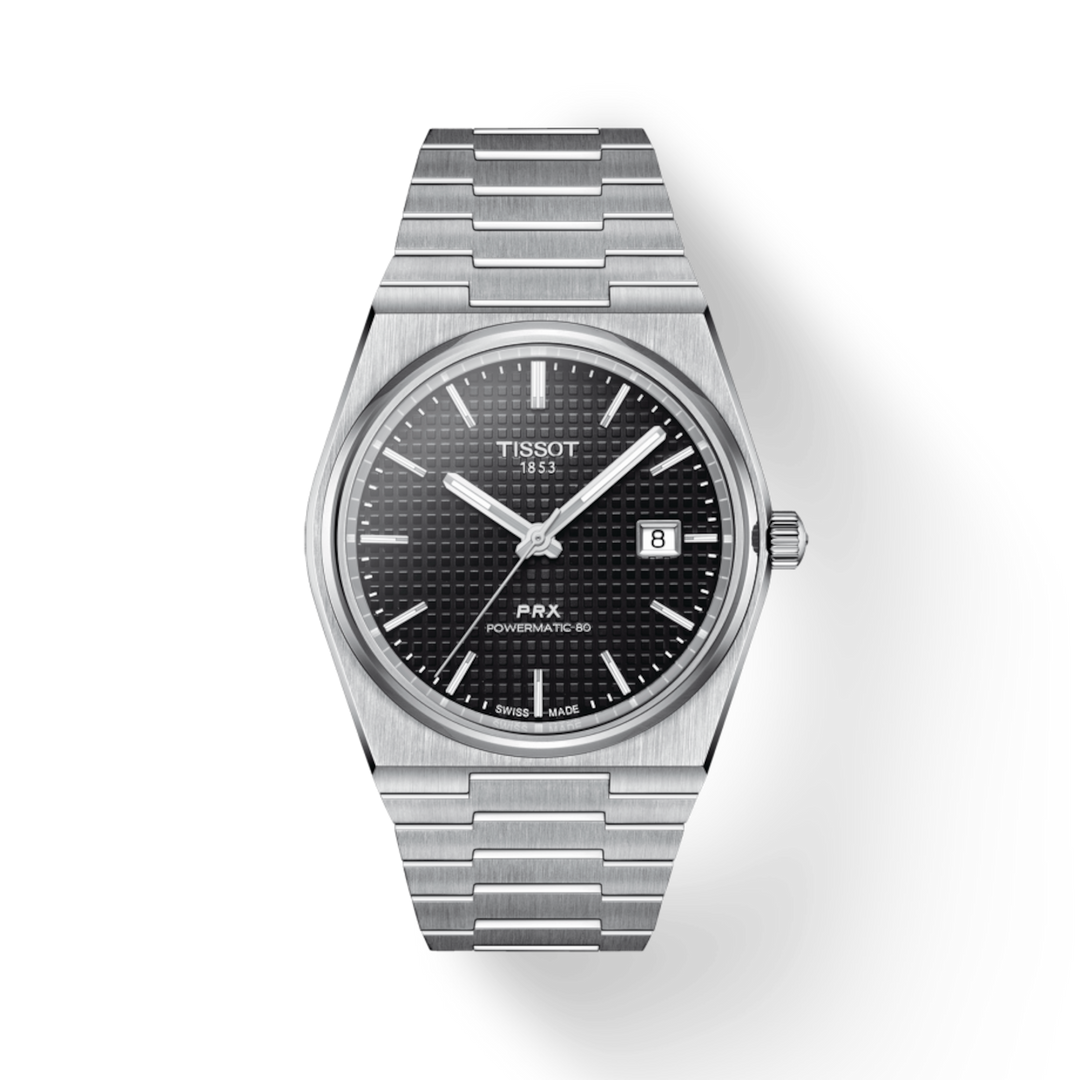 Tissssot watch PRX Powermatic 80 39.5mm black automatic steel T137.407.111.051.00