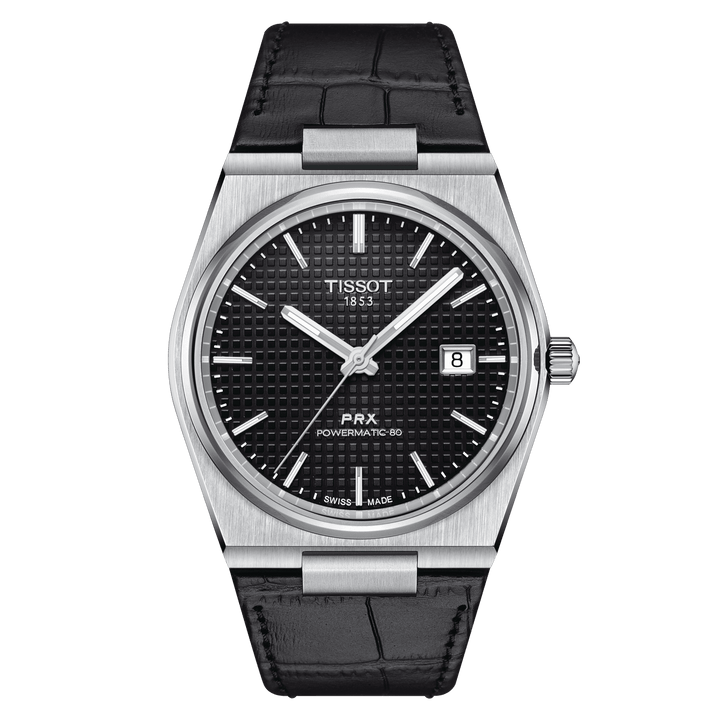 Tissssot watch PRX Powermatic 80 39.5mm black automatic steel T137.407.16.051.0