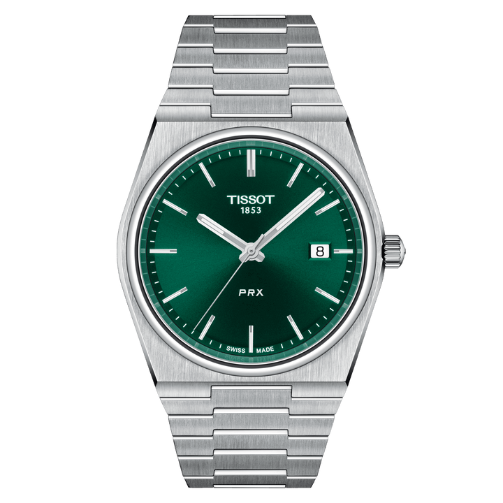 Tissot orologio PRX 39,5mm verde quarzo acciaio T137.410.11.091.00