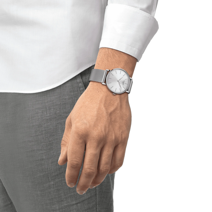 Tissssot watch every time 40mm silver quartz steel T143.410.111.0110.00