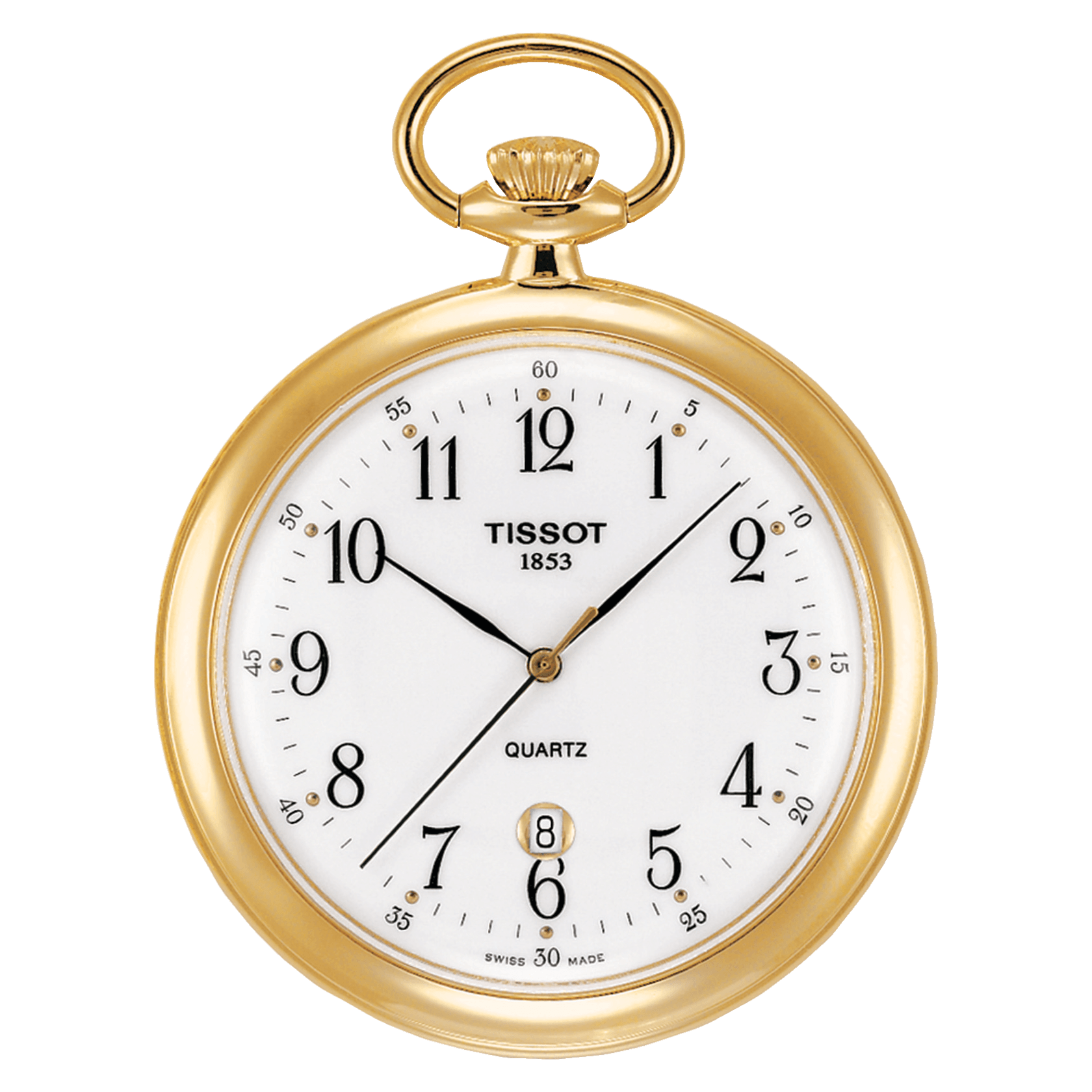 Tissot orologio da tasca Lepine 49mm quarzo ottone finitura dorata T82.4.550.12 - Gioielleria Capodagli