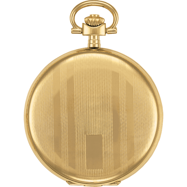 Tissot orologio da tasca Savonette 48,5mm bianco quarzo ottone finitura PVD oro giallo T83.4.553.13 - Gioielleria Capodagli