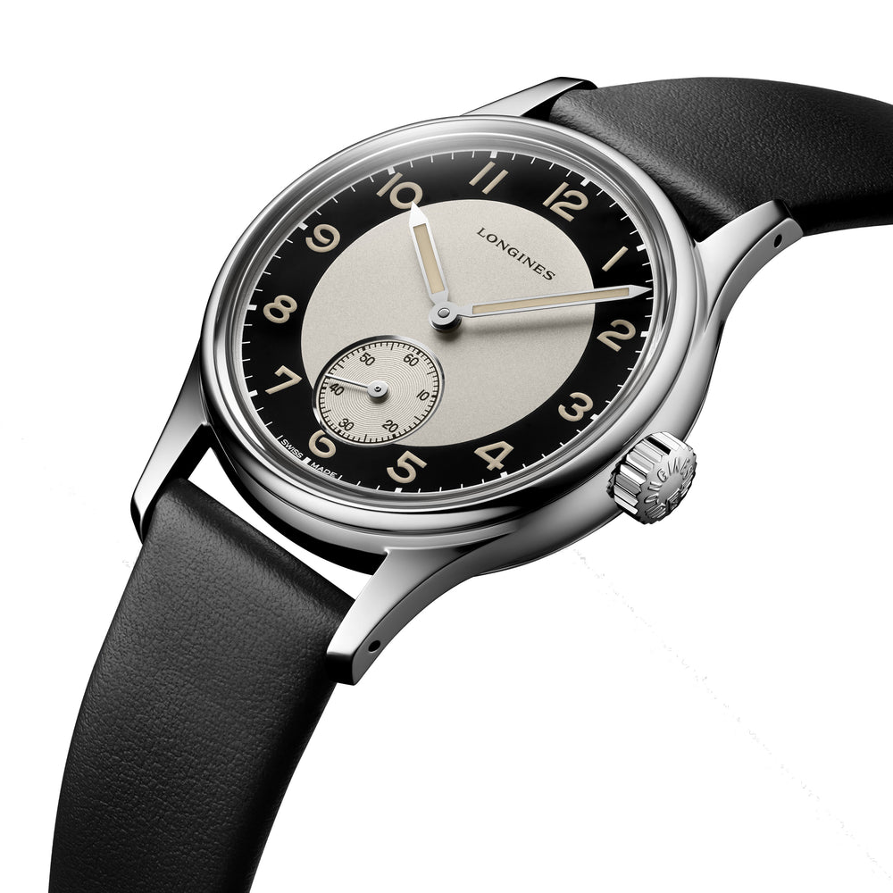 Longines orologio Heritage Classic Tuxedo 38,5mm nero automatico acciaio L2.330.4.93.0 - Capodagli 1937