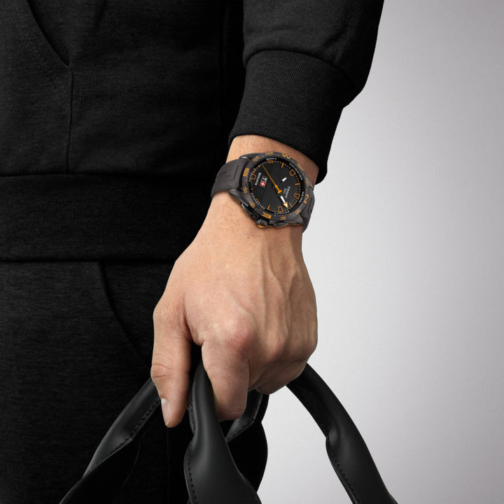 Tissot orologio T-Touch Connect Solar 47,5mm nero quarzo titanio finitura PVD nero T121.420.47.051.04 - Gioielleria Capodagli