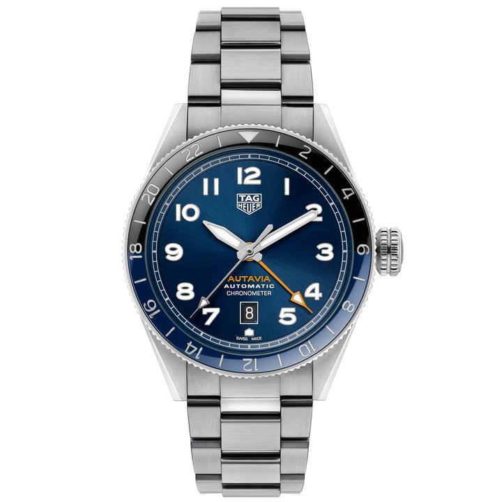 TAG Heuer watch Autavia COSC GMT Calibre 7 Limited Edition 42mm blue automatic steel WBE511A.BA0650