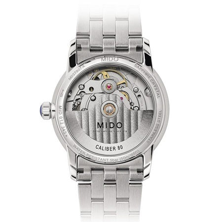 Mido watch Baroncelli Lady Necklace 33mm mother of pearl diamonds automatic steel M037.807.111.031.00