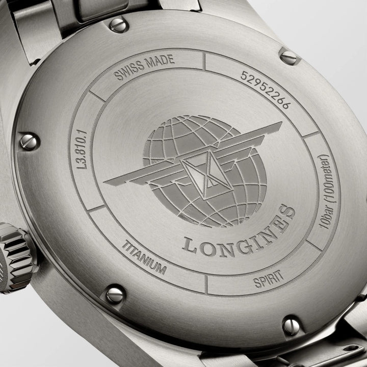 Reloj Longines Spirit 40mm gris titanio automático L3.810.1.53.6