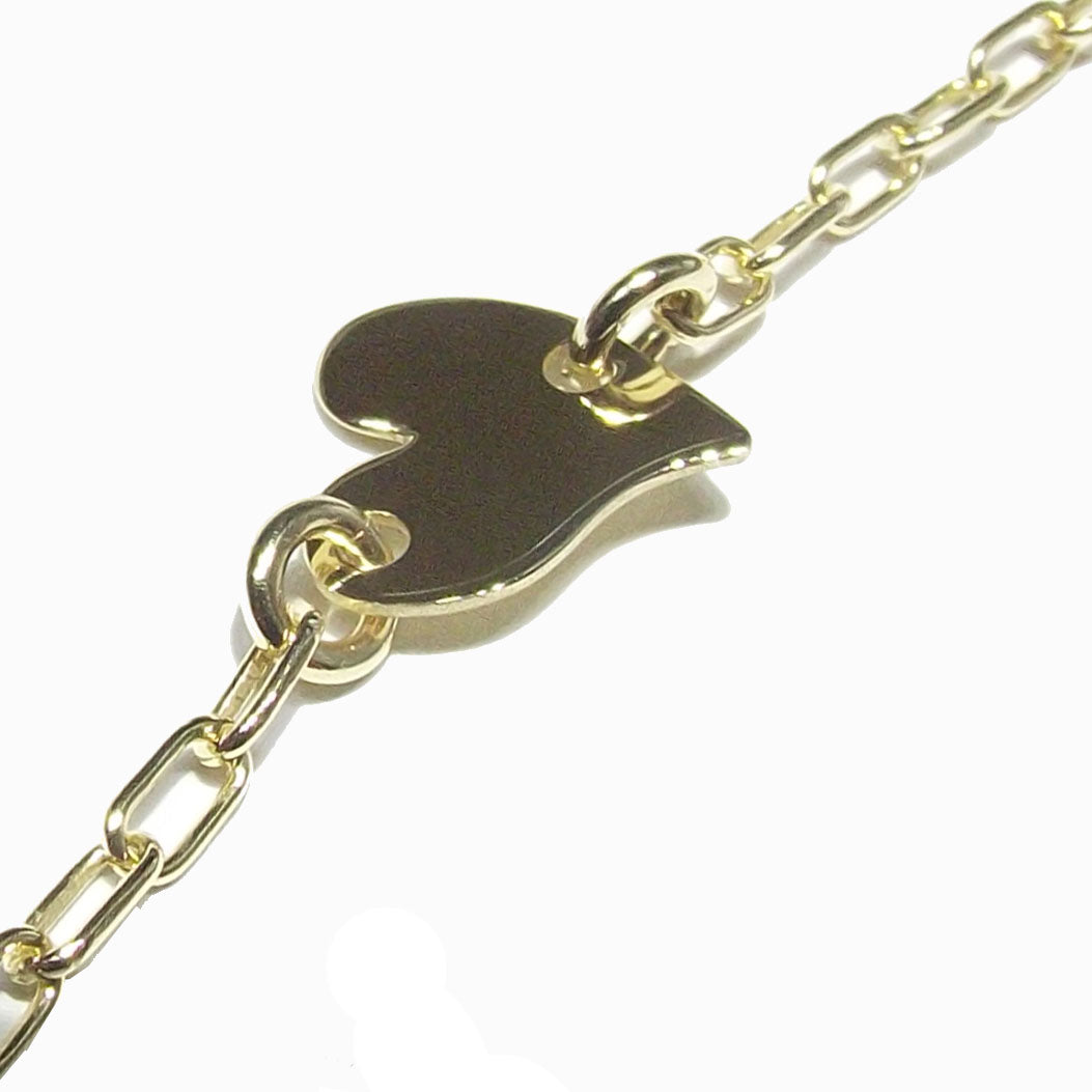 Collier I-Tag Éléments Argent 925 finition PVD or jaune CPD-COL-ARG-0001-G