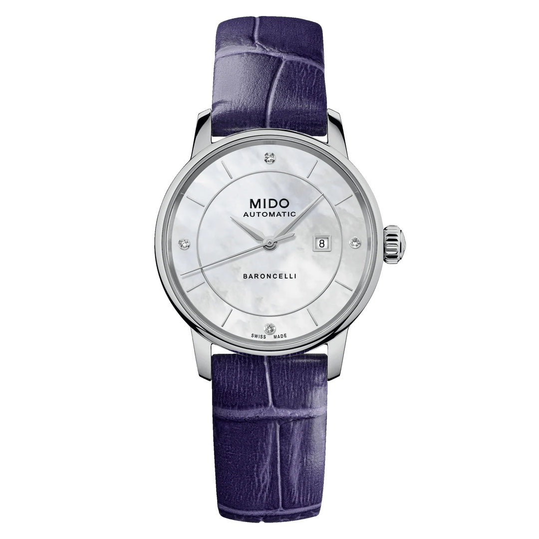 Mido orologio Baroncelli Signature Lady Colors Box Special Edition 30mm madreperla automatico acciaio M037.207.16.106.00
