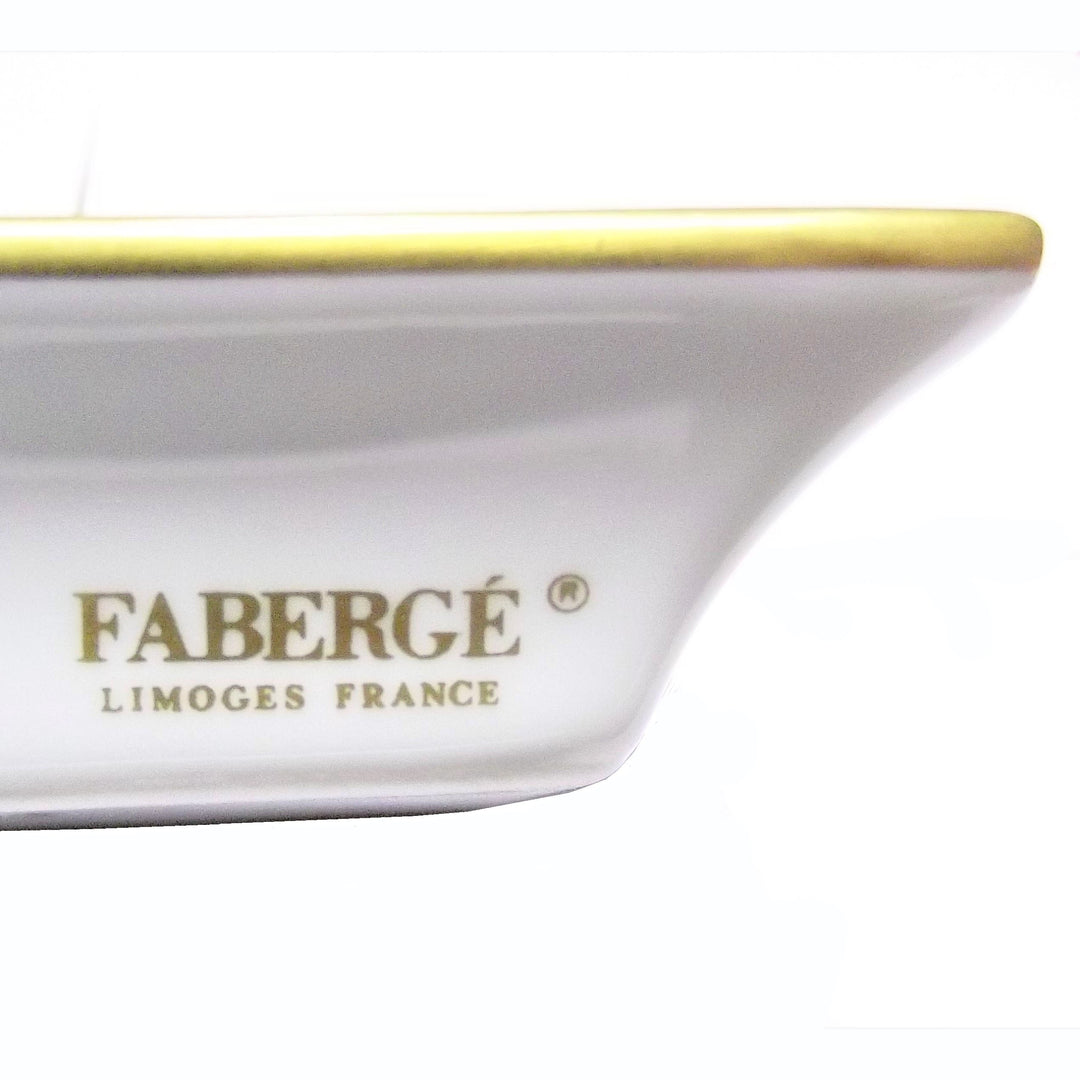 Fabergé posacenere in limoges decori smalto con finiture oro zecchino  A/554393 - Gioielleria Capodagli