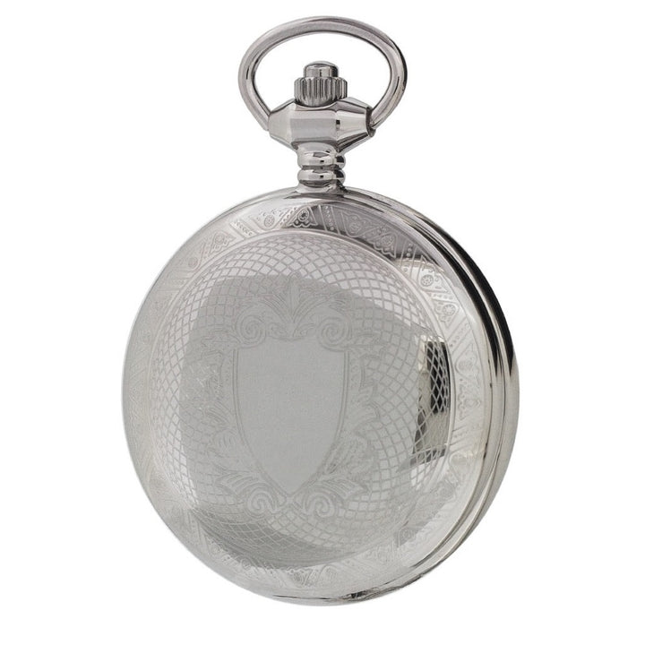 Pryngeps reloj de bolsillo Savonette 47 mm de acero de cuarzo blanco T079/1