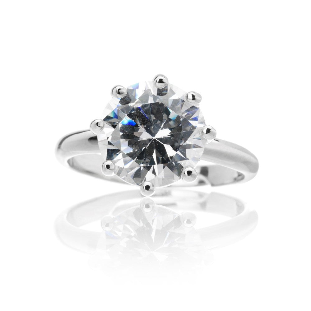 981 Jewels anello solitario Glamour Stone argento 925 zirconia cubica AN61 - Capodagli 1937