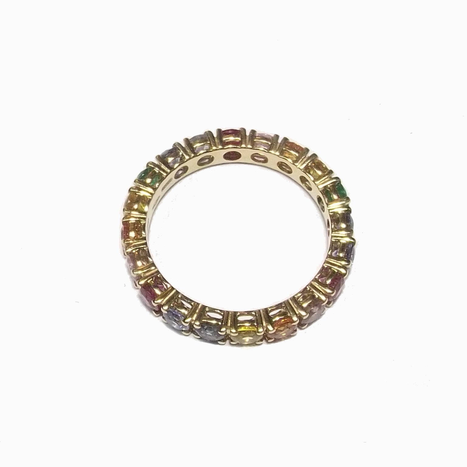 Zydo fedina girodito oro rosa 18kt smeraldi zaffiri 0036FG - Capodagli 1937
