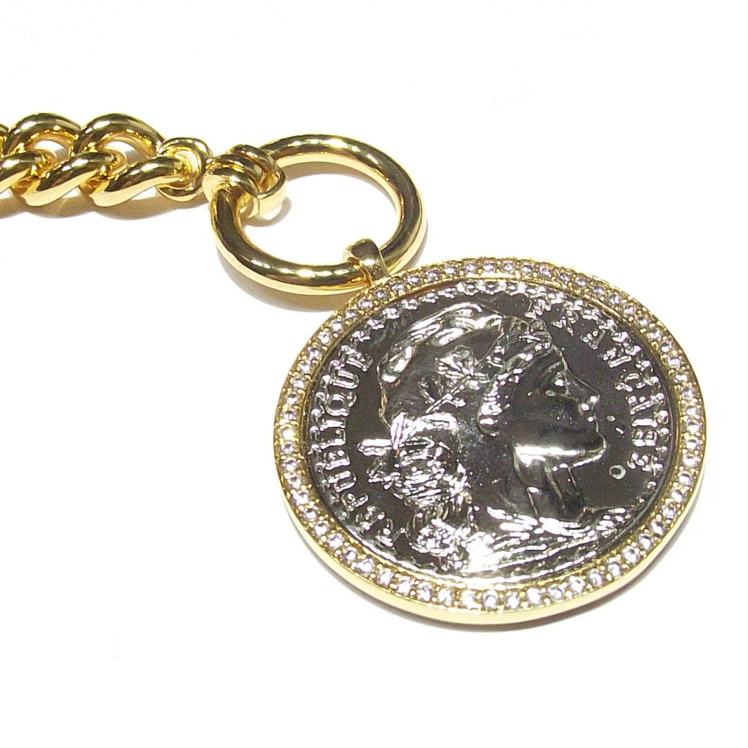 Bracelet à chaîne souveraine Strong Fashion Mood Collection en bronze finition PVD or jaune J6190