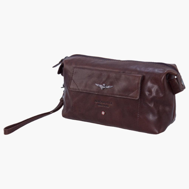 Aeronautica Militare Necessaire Pochette Uomo Vintage in Pelle AM300-MO - Capodagli 1937