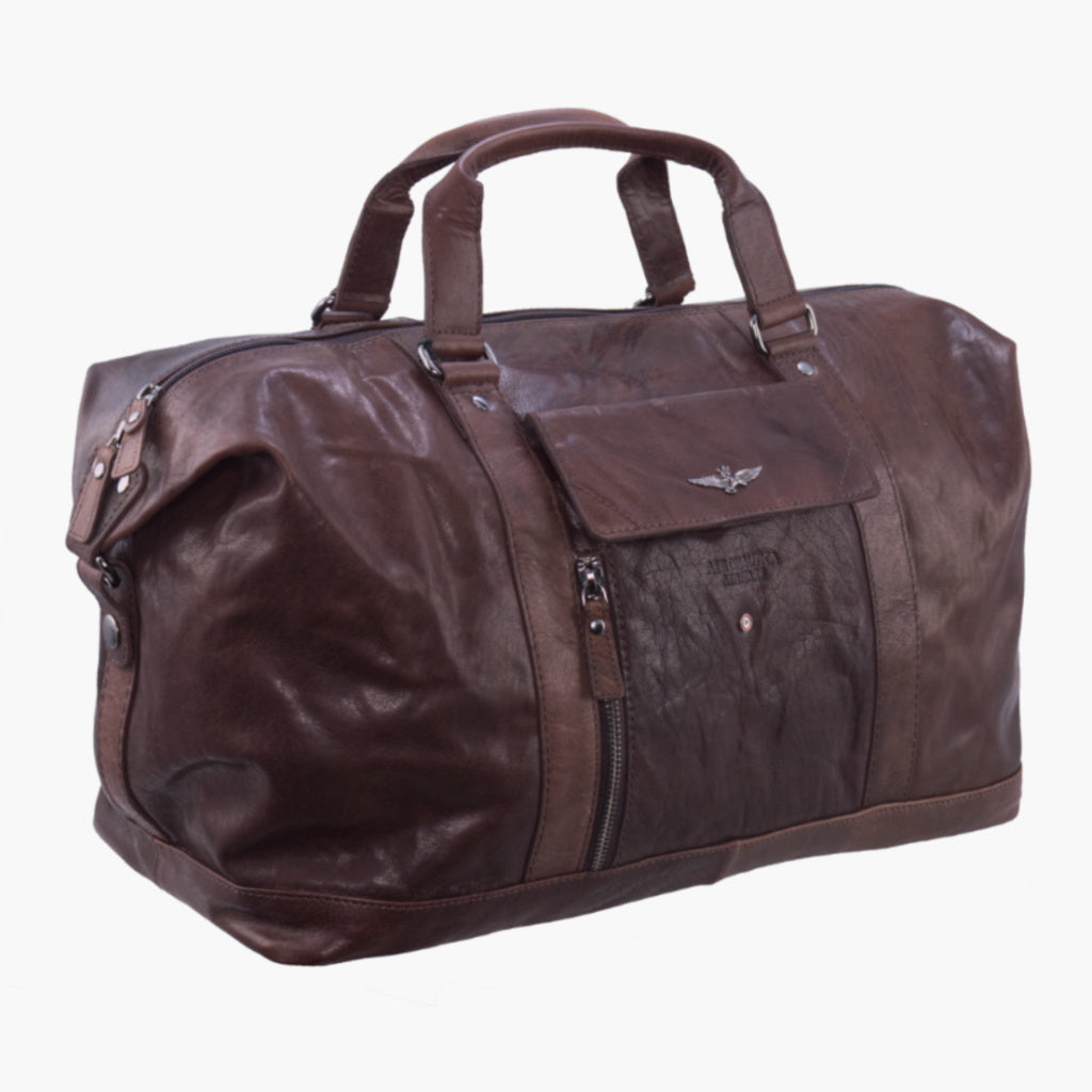 Aeronautica Military Travel Bags in Genuine Leather VINTAGE AM306-MO