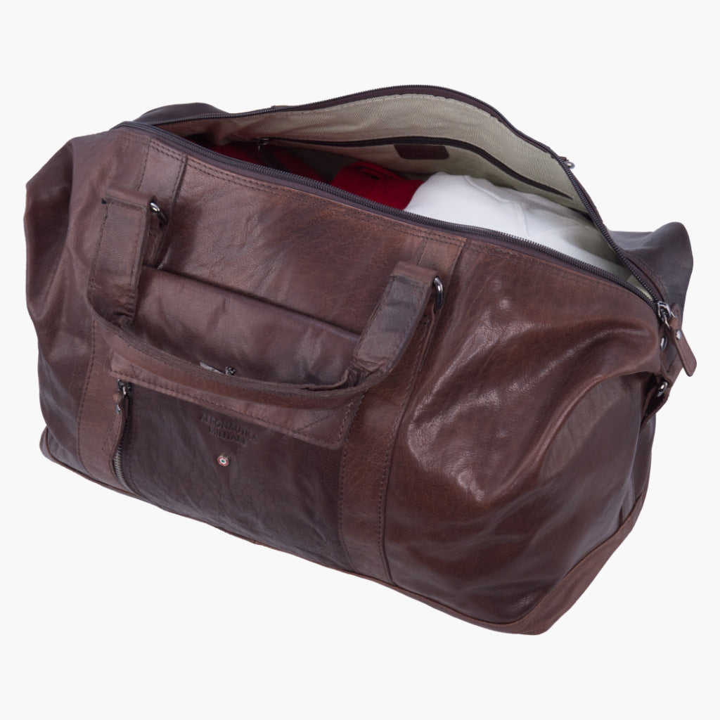 Aeronautica Military Travel Bags in Genuine Leather VINTAGE AM306-NE