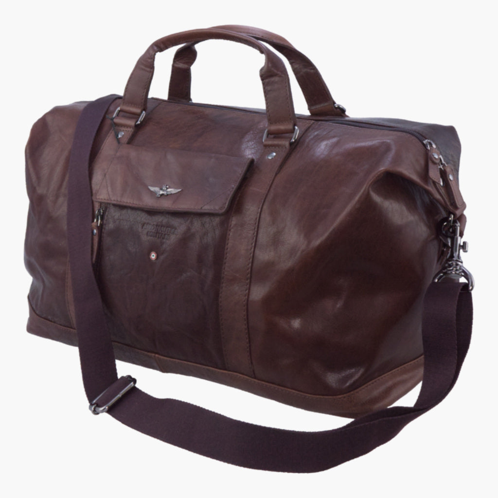 Aeronautica Military Travel Bags in Genuine Leather VINTAGE AM306-MO