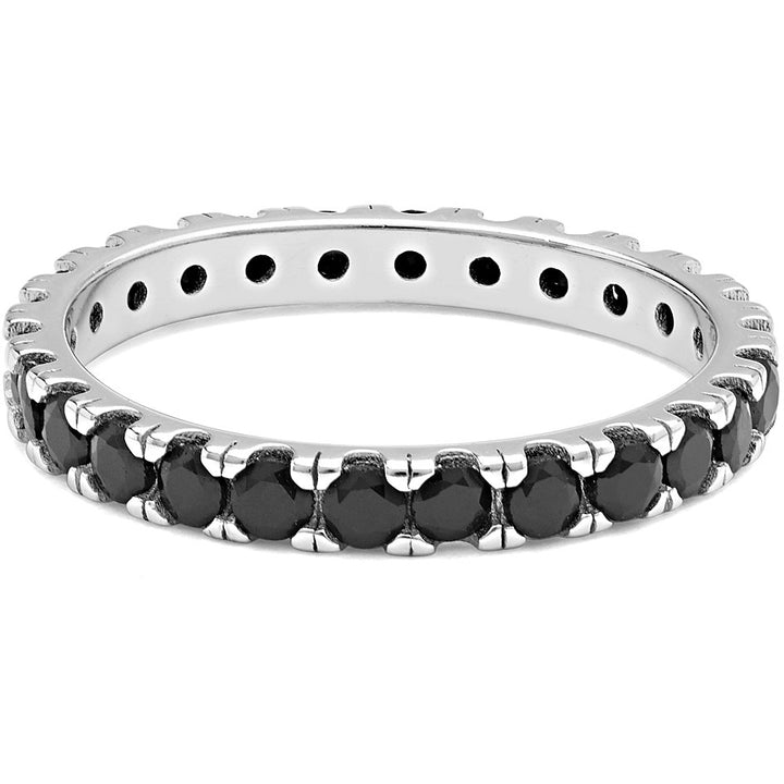 Comete anello uomo Tennis argento 925 zirconi neri UAN 121S - Capodagli 1937