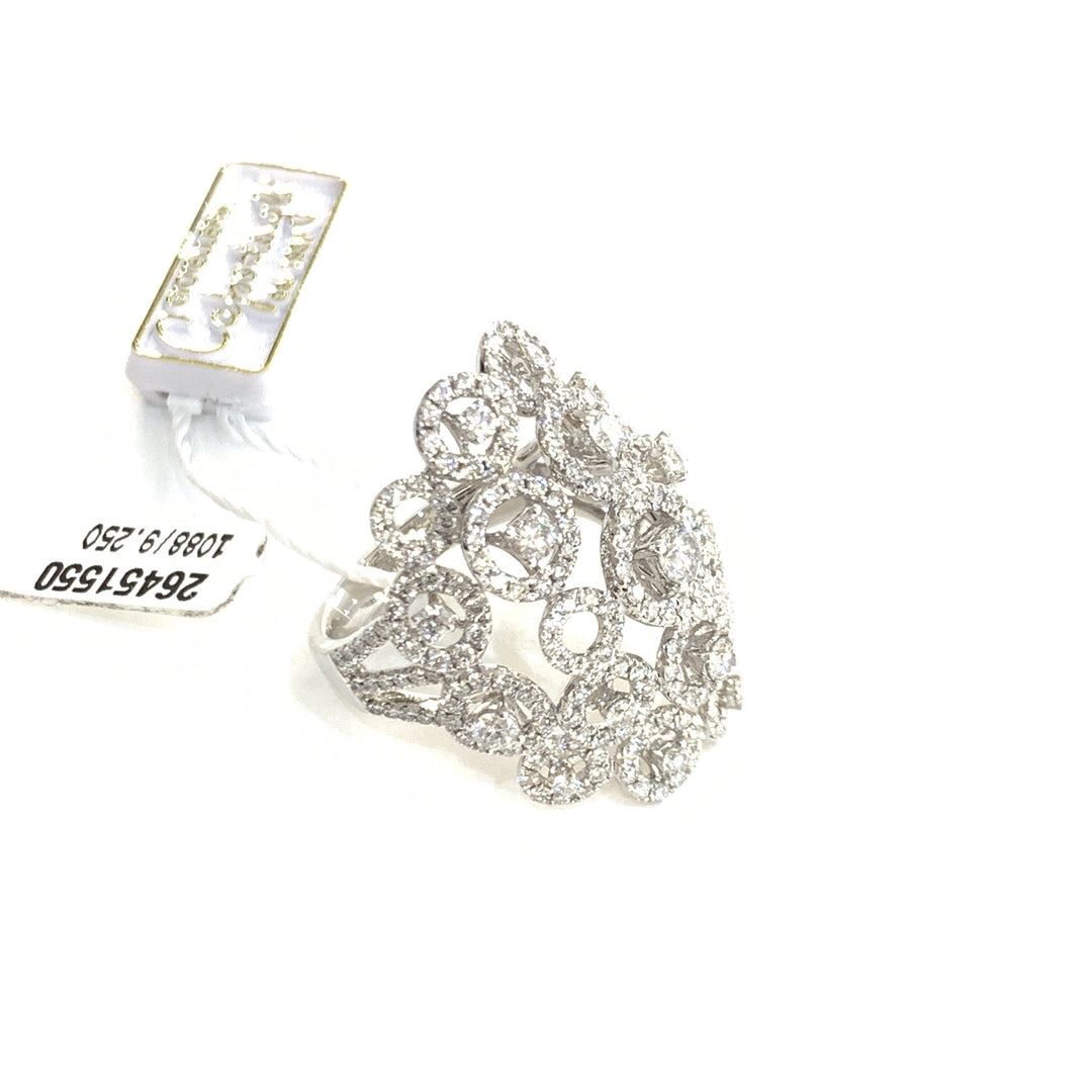Bianco Milano anello fantasia oro bianco 18kt 9,3g e 275 diamanti totale 2,85ct AN.26451550 - Gioielleria Capodagli