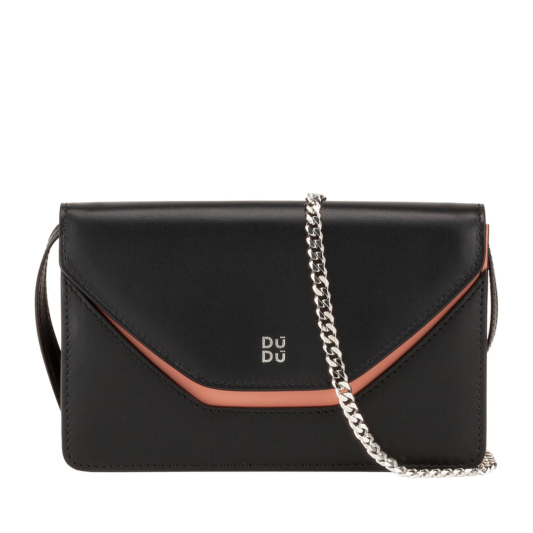 DUDU Small Shoulder Bag Women's Chain Made in Italy in Genuine Leather, Convertible Bag, Mini Bag Bag
