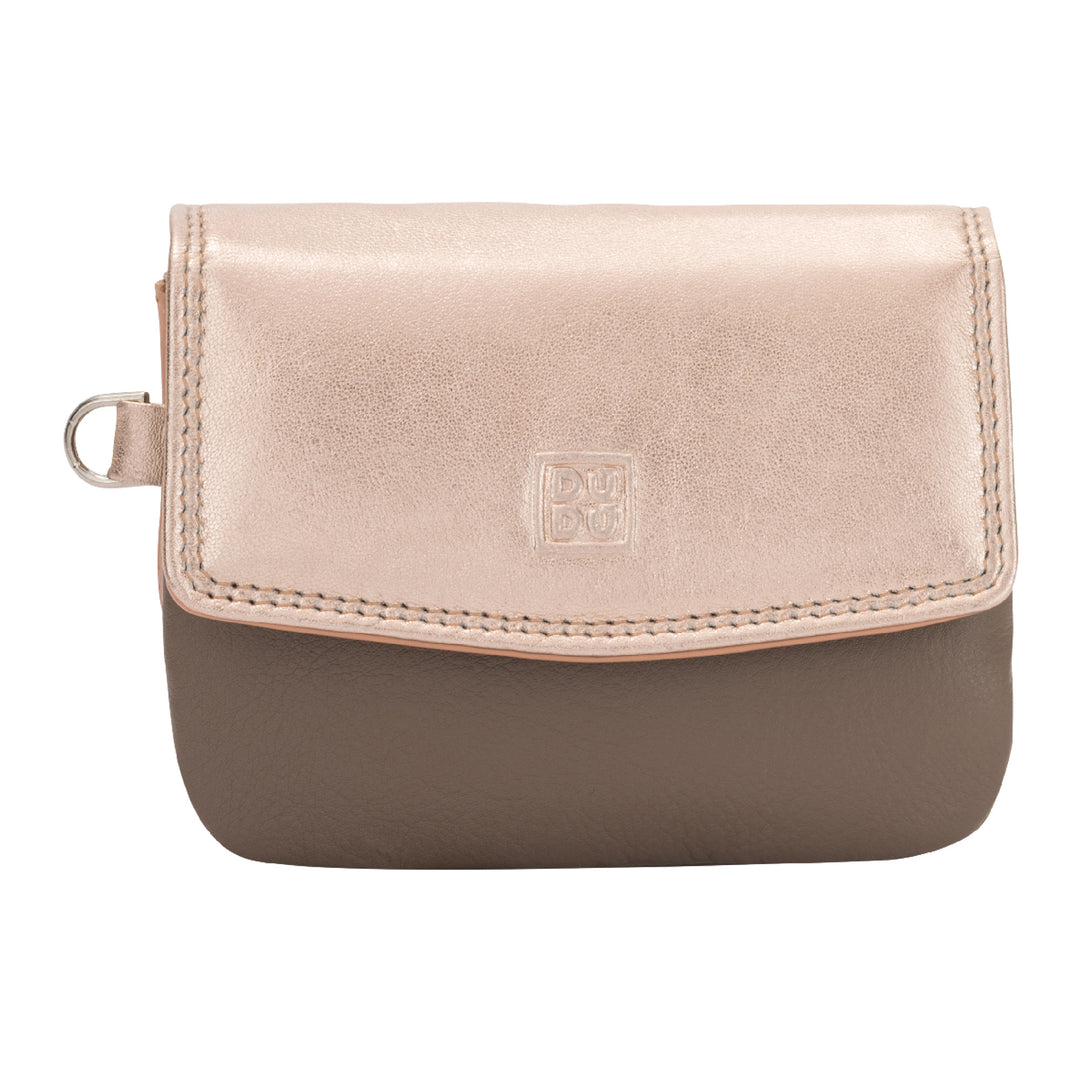 DUDU Handbag Women's Small Leather Wallet Pink Mini Handbag with Wristband