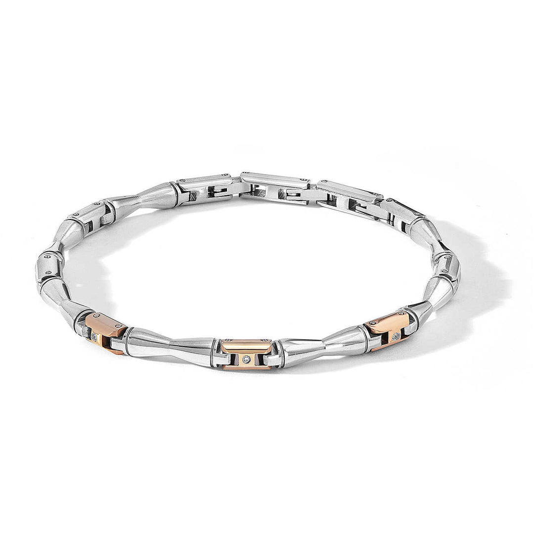 Comet bracelet Bamboo steel finishes PVD rose gold diamonds UBR 1114