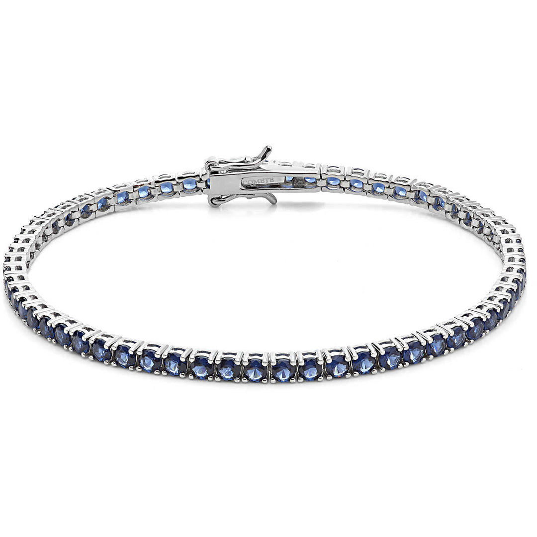 Comets 925 Silver Tennis Bracelet Blue Zircon UBR 988 M18