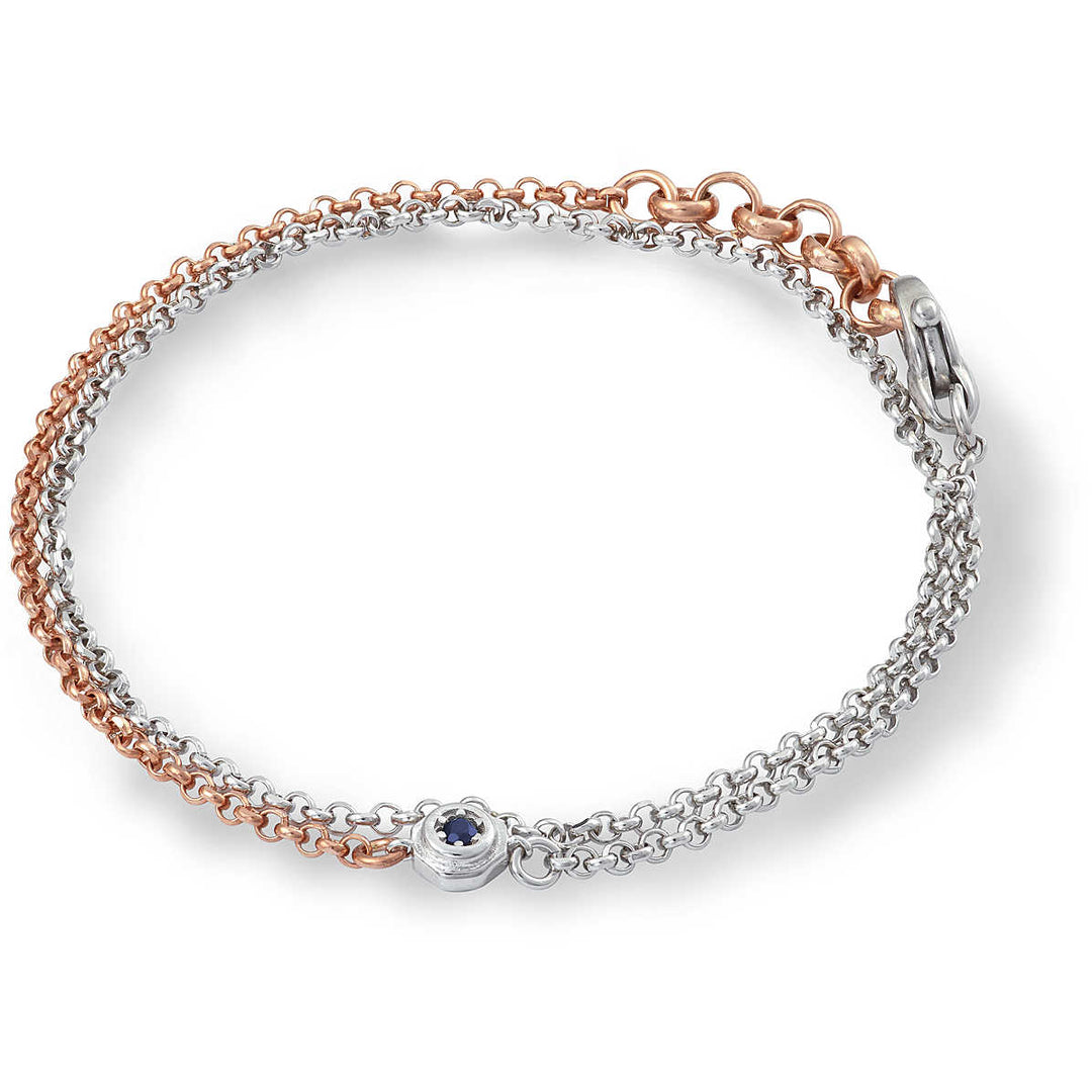 Comets Blue Star bracelet 925 silver finish PVD rose gold zircon blue and white UBR 1044