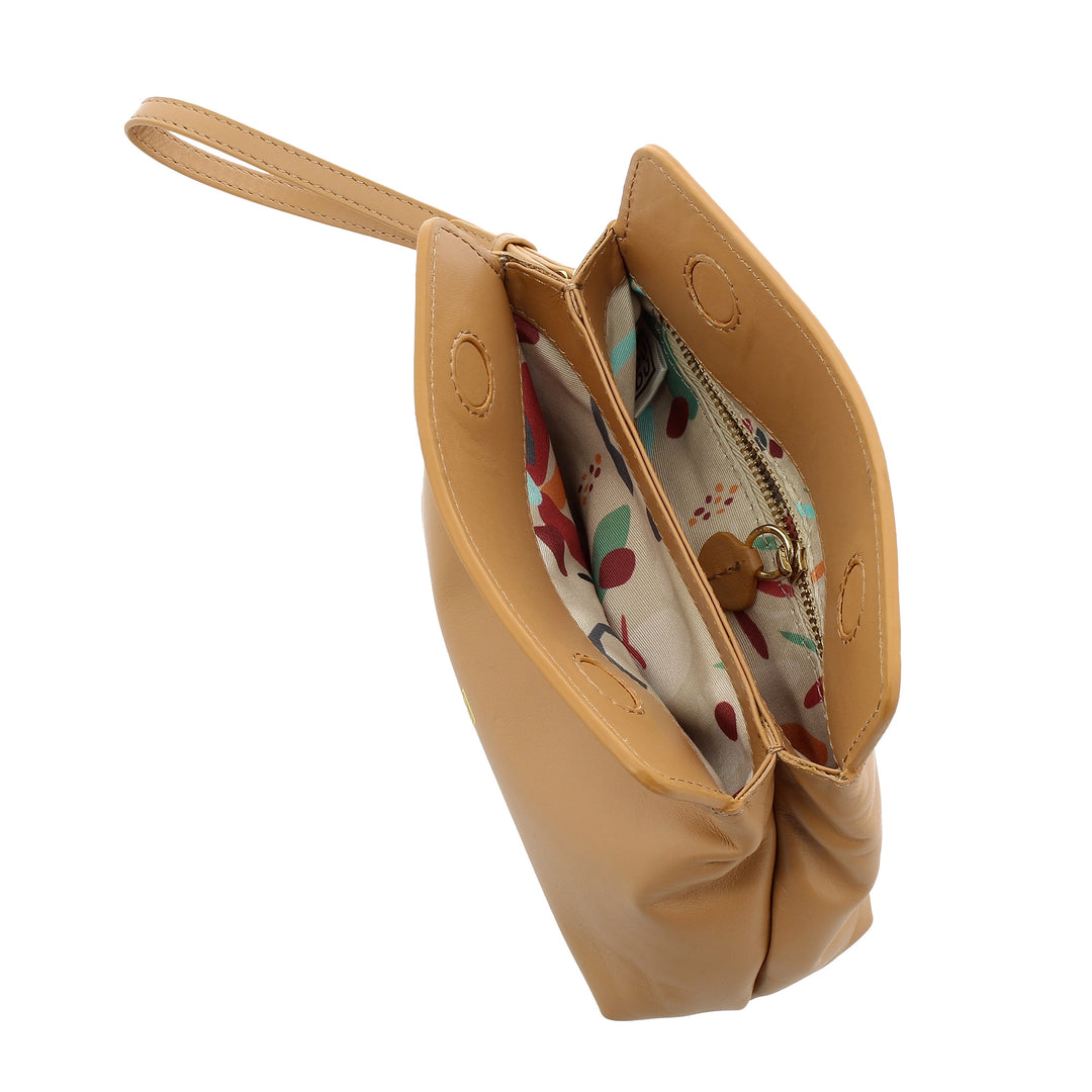 DUDU Handbag Handbag Genuine Leather Handbag with Detachable Lace and Magnetic Closure