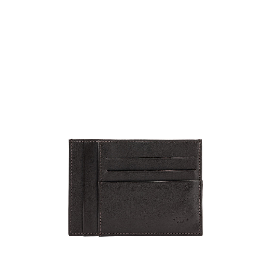 Nuvola Leather Porte-cartes de crédit Homme Ultra Slim 0,5 mm en cuir véritable Nappa Porte-documents et 6 fentes porte-cartes