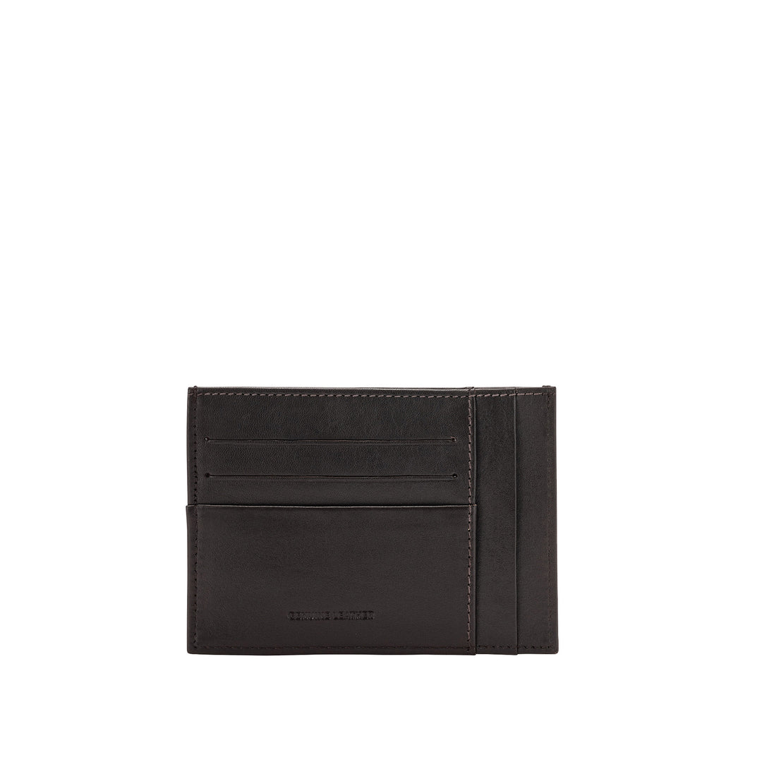 Nuvola Leather Porte-cartes de crédit Homme Ultra Slim 0,5 mm en cuir véritable Nappa Porte-documents et 6 fentes porte-cartes
