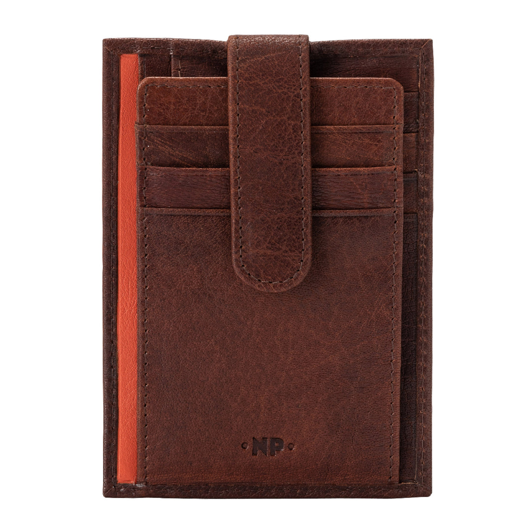 Nuvola Leather Sachet Credit Cards for Men in Pocket Le cuir en cuir en cuir support avec bouton