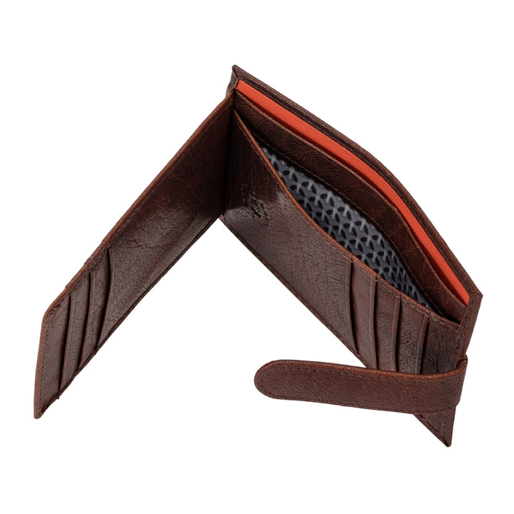 Nuvola Leder -Beutel Kreditkarten für Männer in Taschenleder Lederkartenhalter mit Knopf