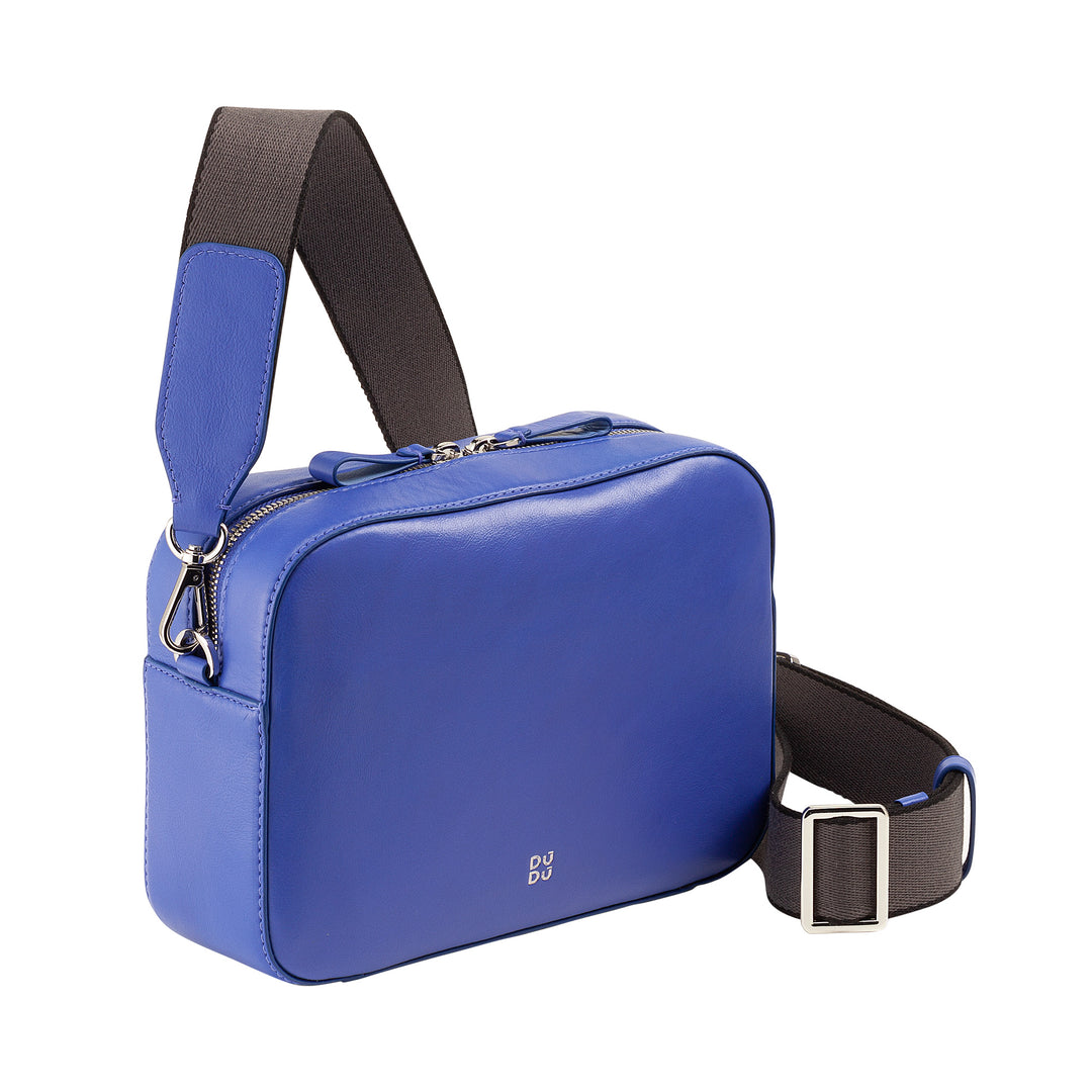 DUDU bag with small leather shoulder bag, shoulder bag with detachable strap, compact elegant leather handbag
