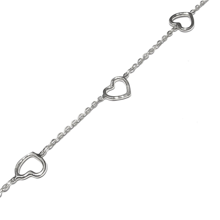 Capodagli bracciale 5 Cuori a filo argento 925 CPD-BRA-ARG-0001-B - Capodagli 1937