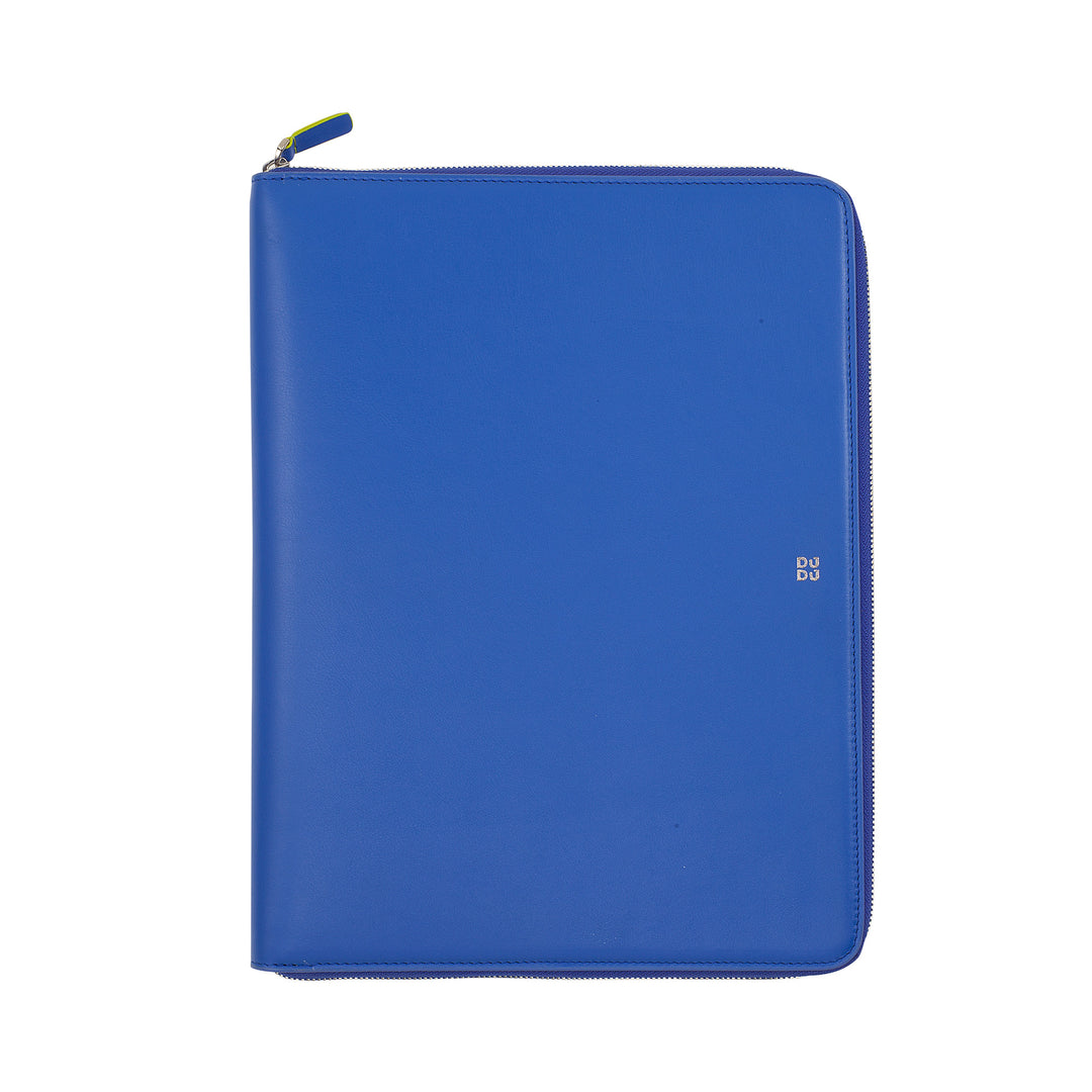 DuDu Porte-documents en cuir A4 Porte-Bloc Bureau Porte-Blocs iPad Multicolore avec Zip